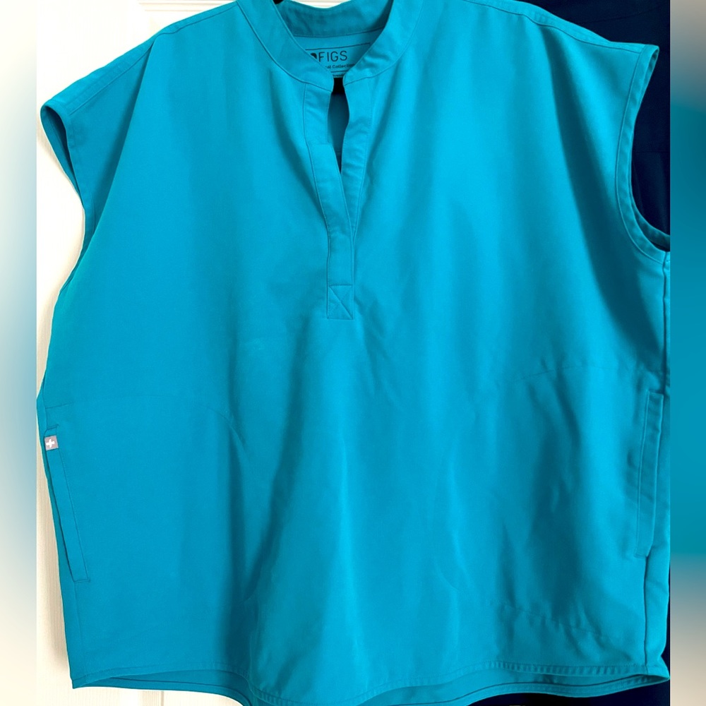 Figs Rafaela Top Teal size XL